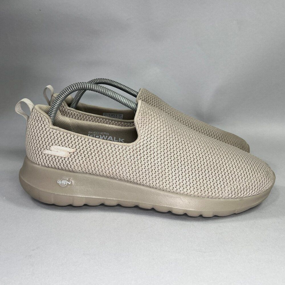 Skechers Go Walk Max Shoes Men's Size 11 Tan Mesh Slip On Walking Sneakers